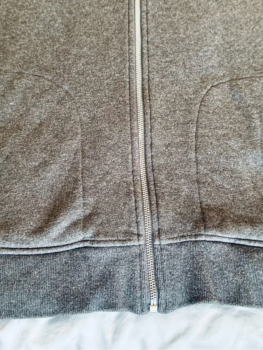 BANANA REPUBLIC Grey Zip Hoodie Sweatshirt w Pockets Jacket Full Zipper Sweater
